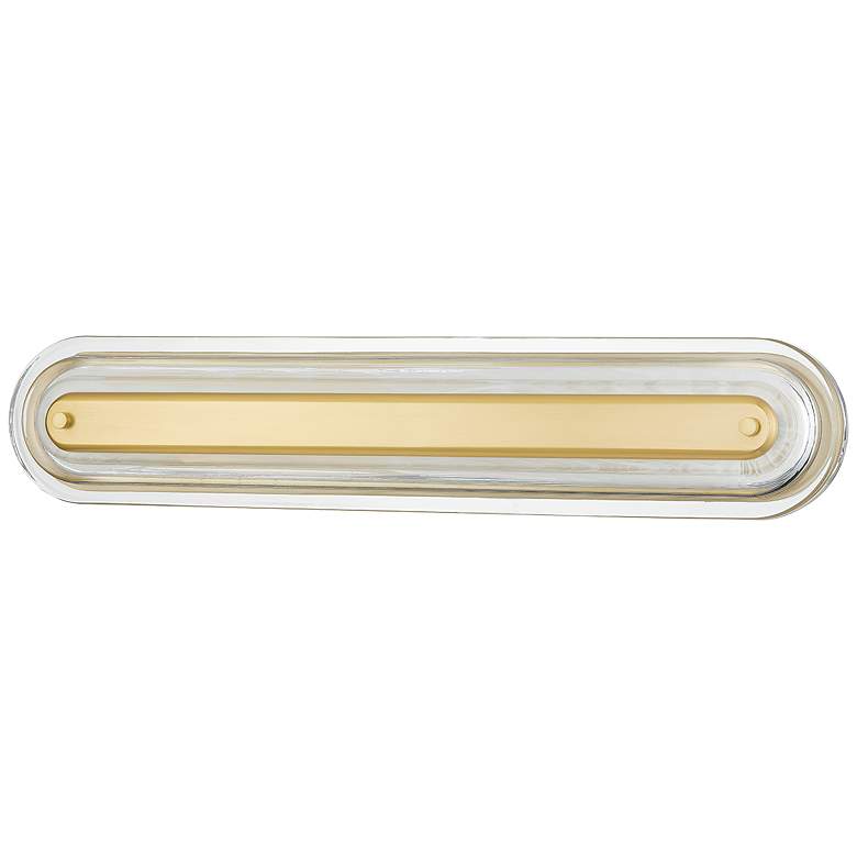 Image 1 Hudson Valley Litton 5.75" Wide Aged Brass 1 Light LED Wall Sconce