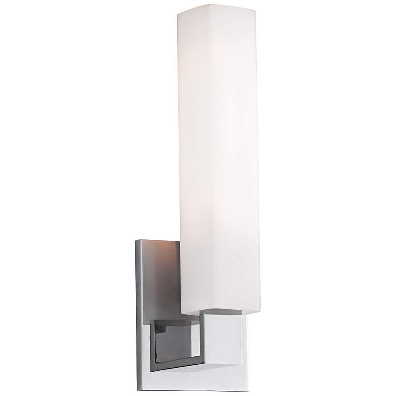 Image 1 Hudson Valley Livingston 13 3/4" High Chrome Wall Sconce