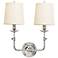 Hudson Valley Logan 16" Wide Polished Nickel 2 Light Wall Sconce