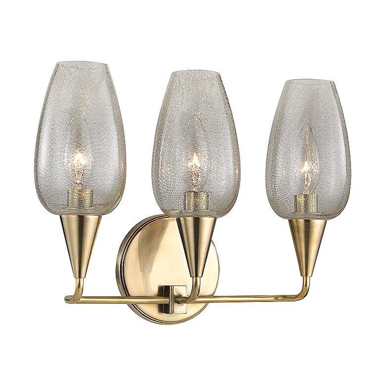 Image 1 Hudson Valley Longmont 10 1/4" High Aged Brass Wall Sconce