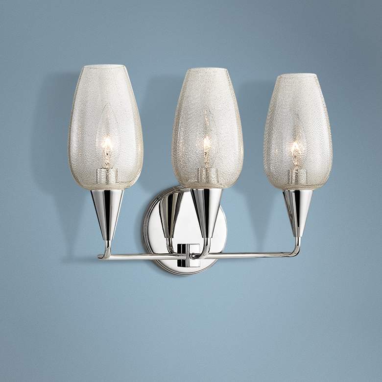 Image 1 Hudson Valley Longmont 10 1/4"H Polished Nickel Wall Sconce