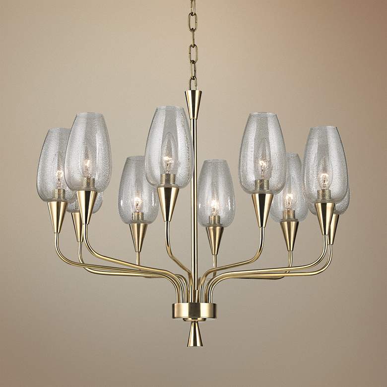 Image 1 Hudson Valley Longmont 25 1/4" Wide Aged Brass Chandelier