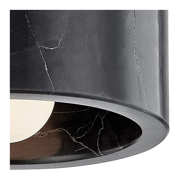 Image 2 Hudson Valley Loris 6 1/4 inch Wide Black Marble Ceiling Light more views
