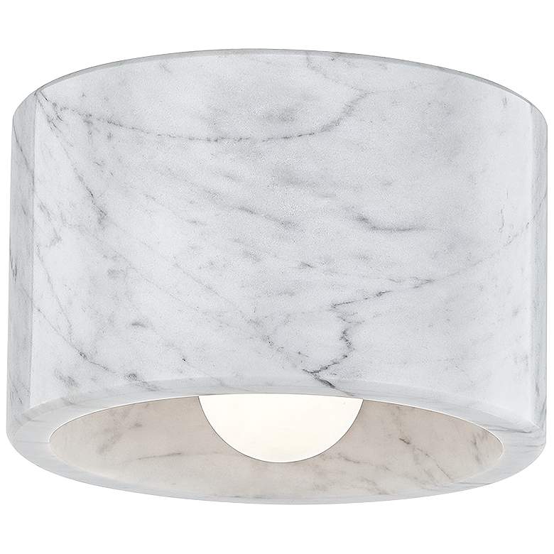 Image 2 Hudson Valley Loris 6 1/4 inch Wide White Marble Ceiling Light