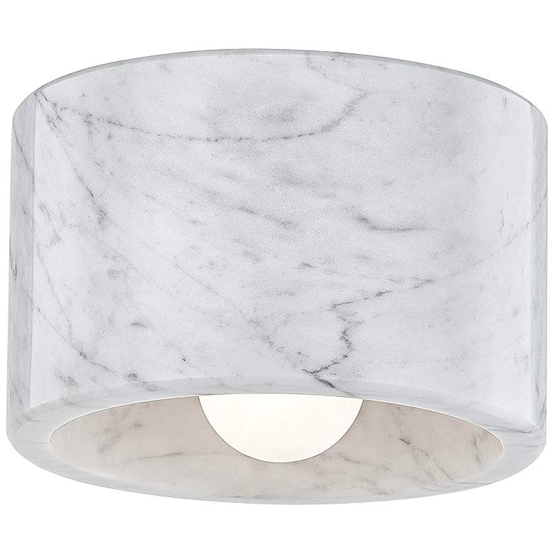 Image 2 Hudson Valley Loris 6 1/4" Wide White Marble Ceiling Light