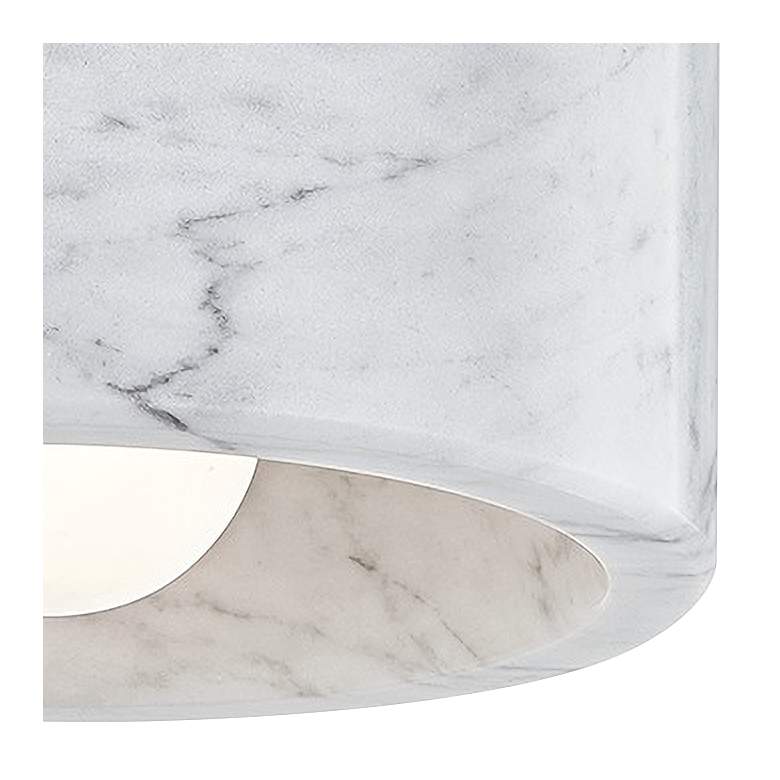 Image 3 Hudson Valley Loris 6 1/4" Wide White Marble Ceiling Light more views