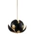 Hudson Valley Lotus 24"W Black and Gold Leaf Pendant Light