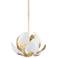 Hudson Valley Lotus 24"W White and Gold Leaf Pendant Light