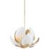 Hudson Valley Lotus 24"W White and Gold Leaf Pendant Light