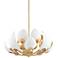 Hudson Valley Lotus 38 1/2"W Gold Leaf and White Chandelier