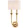 Hudson Valley Lourdes 19" High 2-Light Aged Brass Wall Sconce