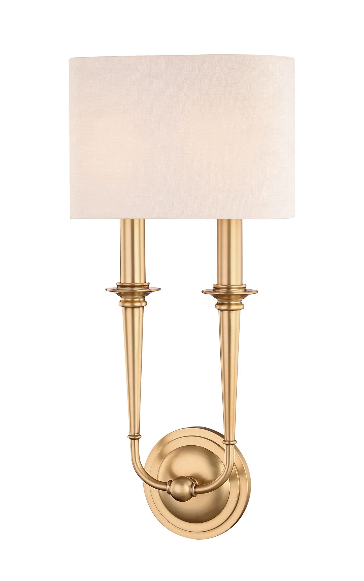 Image 3 Hudson Valley Lourdes 19" High 2-Light Aged Brass Wall Sconce more views