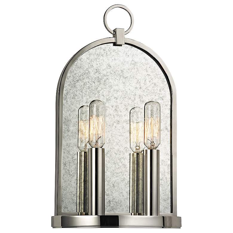 Image 1 Hudson Valley Lowell 13 3/4 inch High 2-Light Polished Sconce