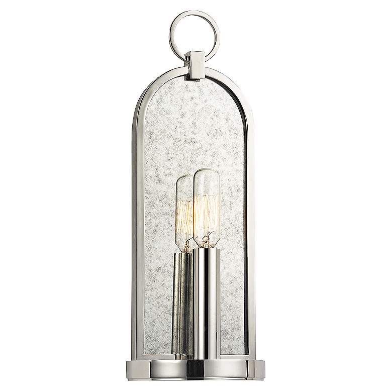 Image 1 Hudson Valley Lowell 13 3/4" High Polished Nickel Sconce