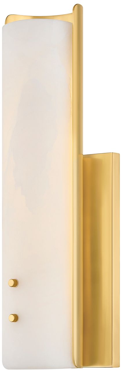 Image 2 Hudson Valley Lucio Wall Sconce 14.5 Inch In Aged Brass more views