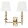 Hudson Valley Ludlow 13" High Aged Brass 2-Light Wall Sconce