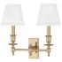 Hudson Valley Ludlow 13" High Aged Brass 2-Light Wall Sconce