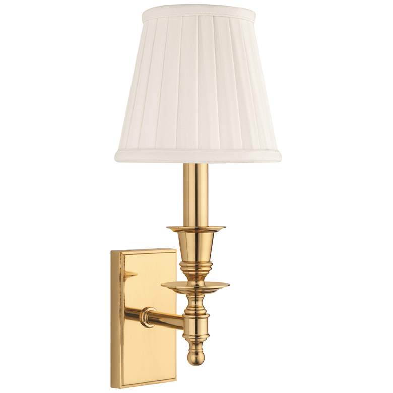 Image 1 Hudson Valley Ludlow 5 1/2" High Polished Brass Wall Sconce
