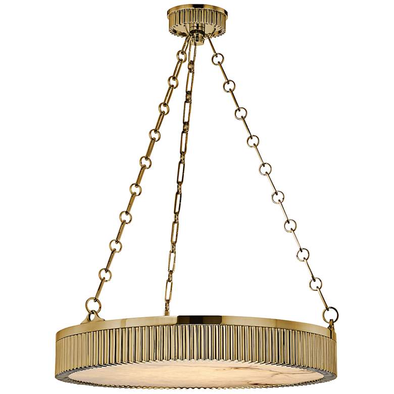 Image 2 Hudson Valley Lynden 22" Wide Aged Brass Pendant