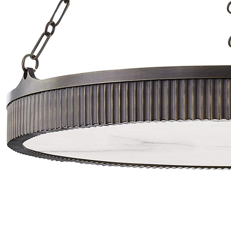 Image 3 Hudson Valley Lynden 30"W Distressed Bronze LED Chandelier more views