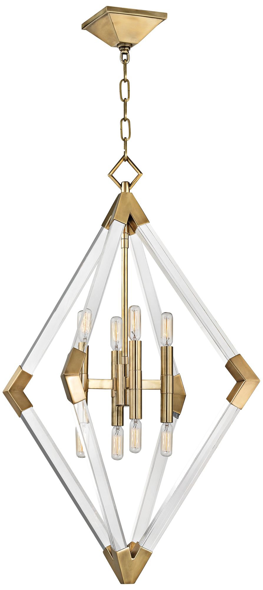 Hudson Valley Lyons 23 1/2" Wide Aged Brass Pendant Light