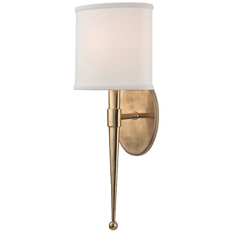 Image 1 Hudson Valley Madison 7.25 inch Wide Aged Brass 1 Light Wall Sconce