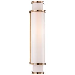 Hudson Valley Malcolm 18" High Aged Brass LED Wall Sconce