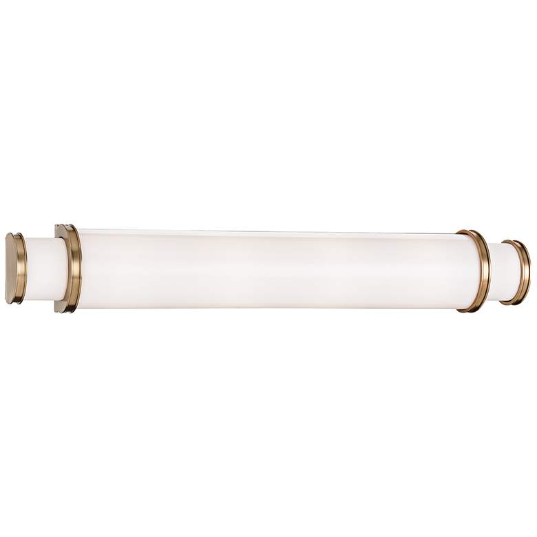 Image 2 Hudson Valley Malcolm 30" High Aged Brass LED Wall Sconce more views
