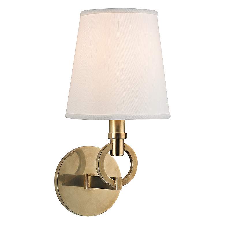 Image 2 Hudson Valley Malibu 12 1/2 inch High Aged Brass Wall Sconce