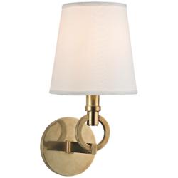 Hudson Valley Malibu 12 1/2&quot; High Aged Brass Wall Sconce