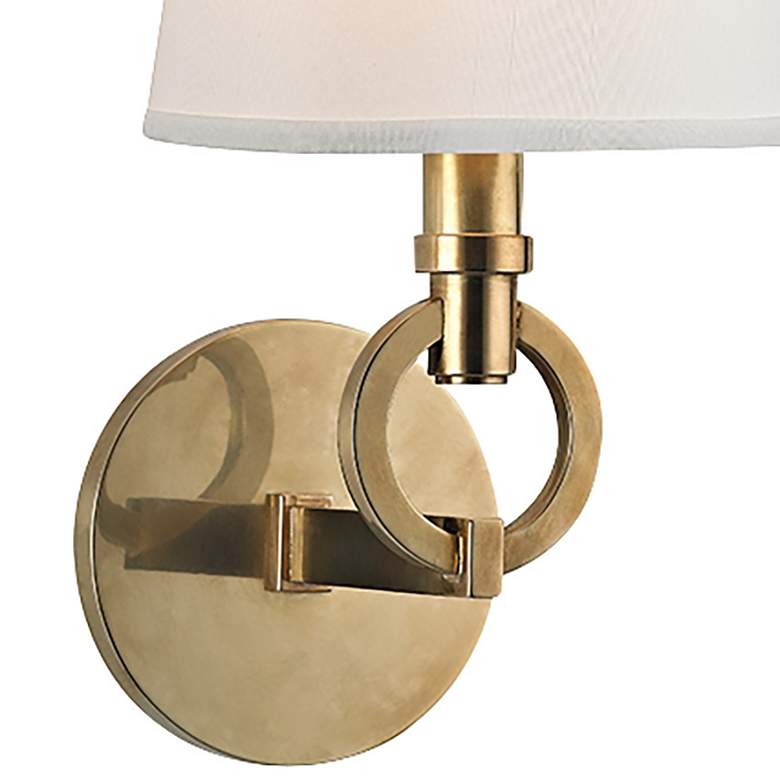 Image 3 Hudson Valley Malibu 12 1/2" High Aged Brass Wall Sconce more views