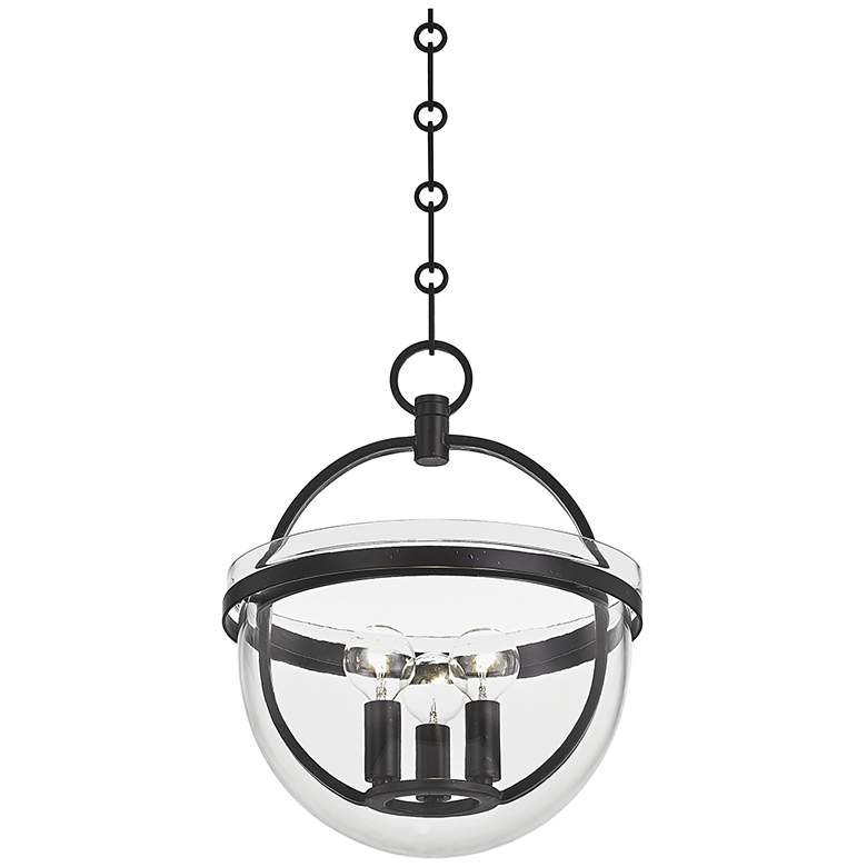 Image 1 Hudson Valley Malloy 11.75" Wide Aged Iron 3 Light Lantern