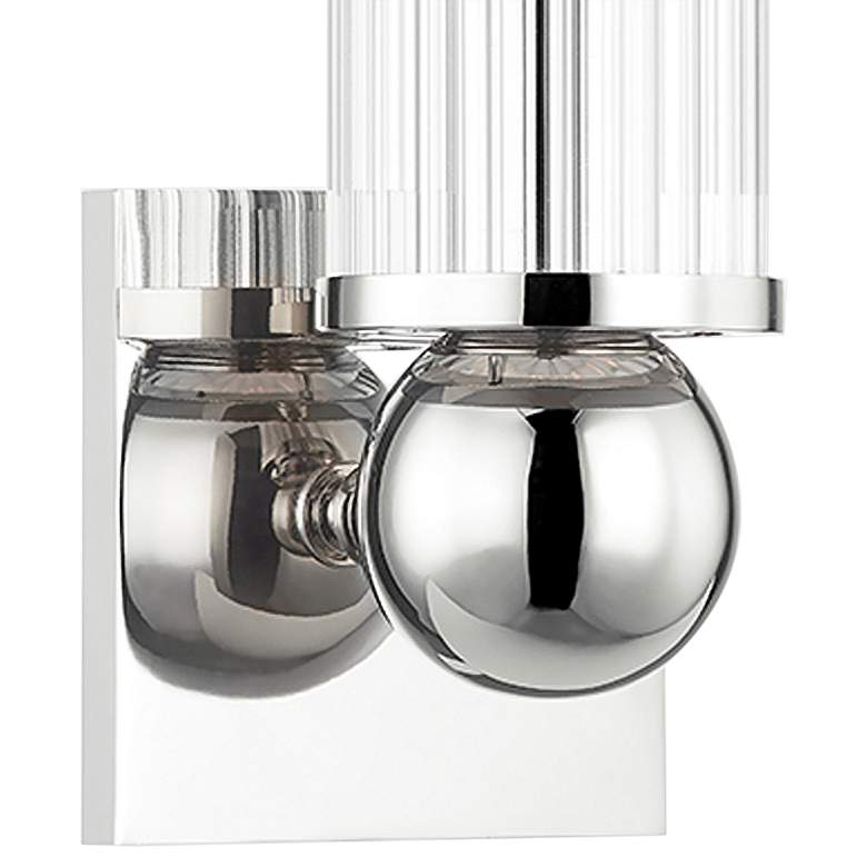 Image 4 Hudson Valley Malone 13 1/2"H Polished Nickel Wall Sconce more views