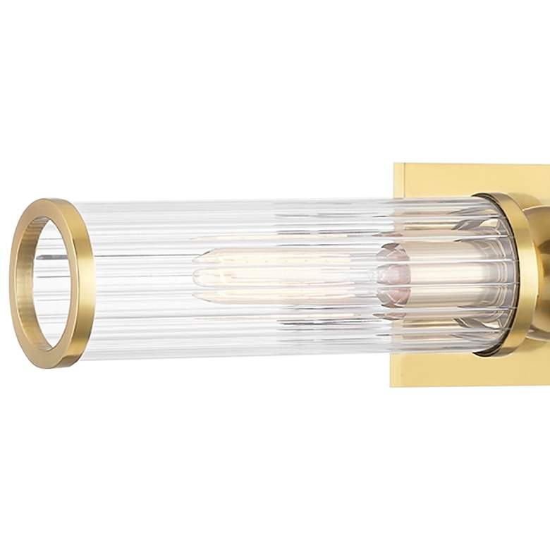 Image 3 Hudson Valley Malone 22 1/4"W Aged Brass 2-Light Bath Light more views
