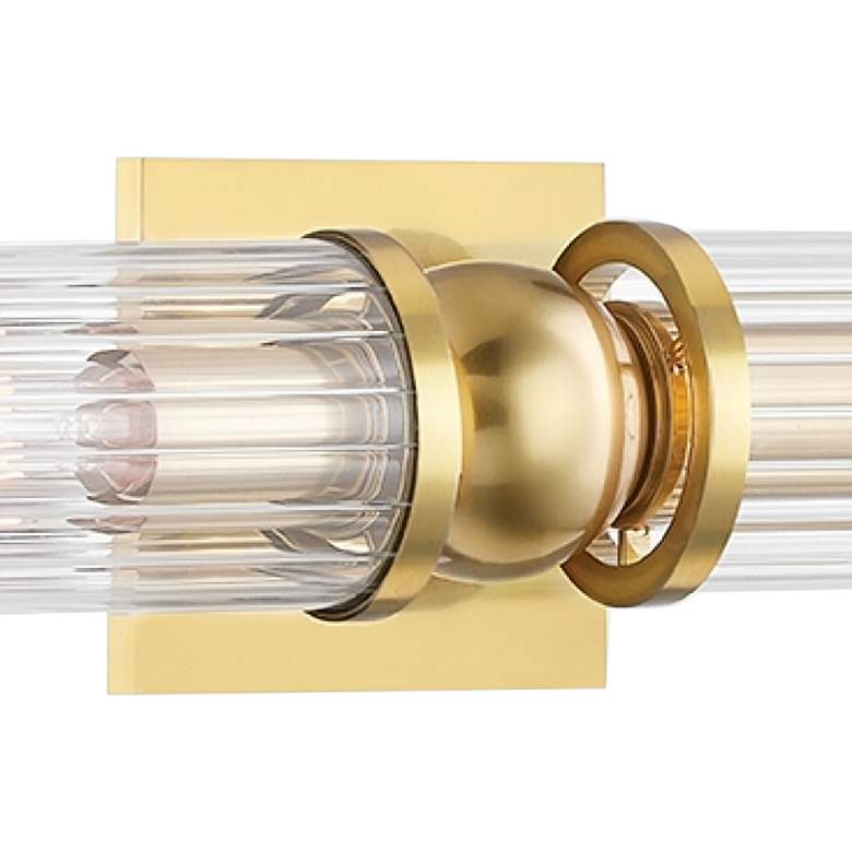 Image 4 Hudson Valley Malone 22 1/4"W Aged Brass 2-Light Bath Light more views