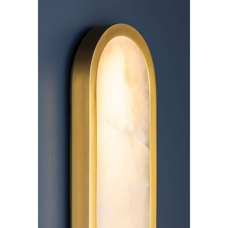Image 4 Hudson Valley Manhasset 18" High Aged Brass LED Wall Sconce more views