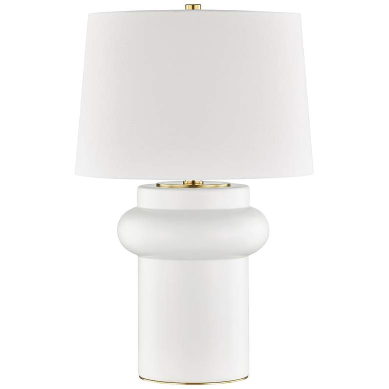 Image 1 Hudson Valley Manorville Ivory Ceramic Table Lamp