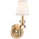 Hudson Valley Marcellus 15" High Aged Brass Wall Sconce