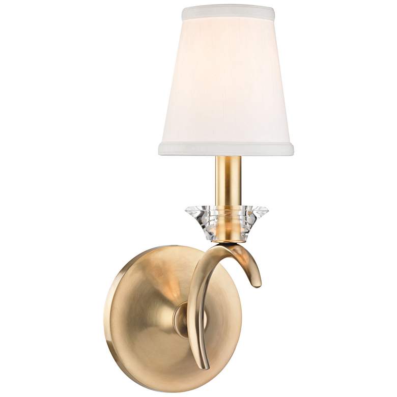 Image 1 Hudson Valley Marcellus 15 inch High Aged Brass Wall Sconce