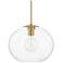 Hudson Valley Margot 16" Wide Aged Brass and Clear Glass Pendant