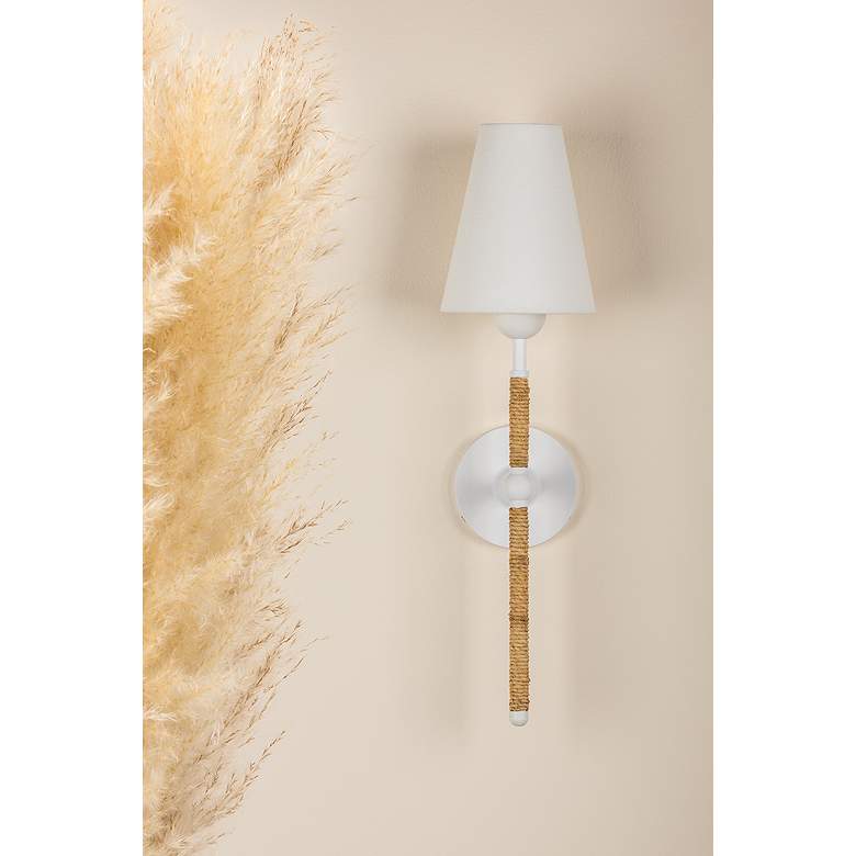 Image 4 Hudson Valley Mariana 22 1/4" High White 1 Light Wall Sconce more views