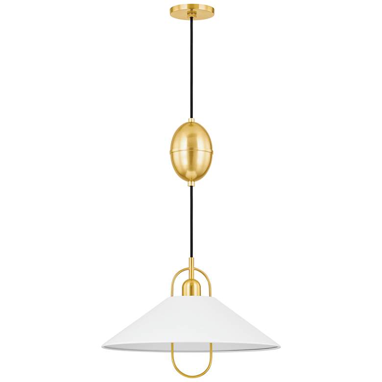 Image 1 Hudson Valley Mariel 28" Wide Aged Brass Pendant Light