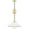 Hudson Valley Mariel 28" Wide Aged Brass Pendant Light