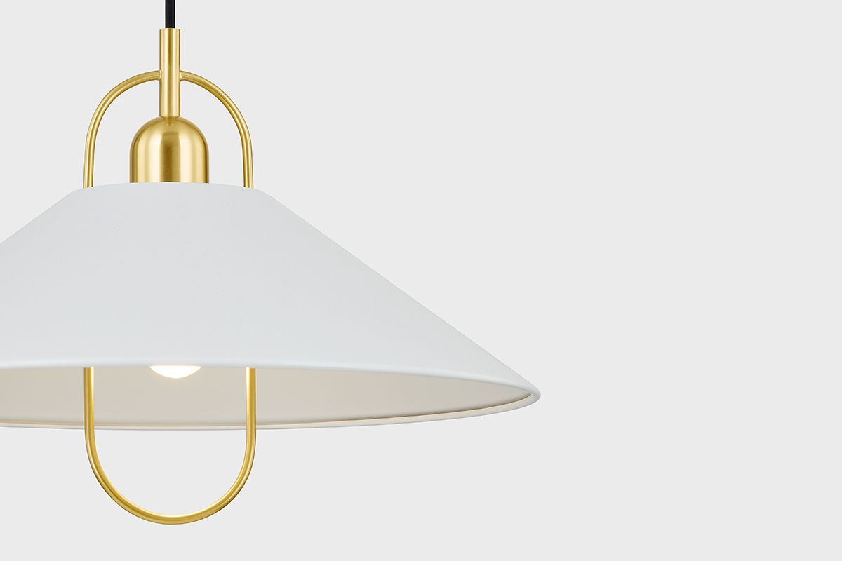 Image 5 Hudson Valley Mariel 28" Wide Aged Brass Pendant Light more views