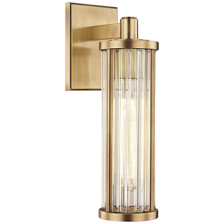 Image 1 Hudson Valley Marley 14 1/4" High Aged Brass Wall Sconce