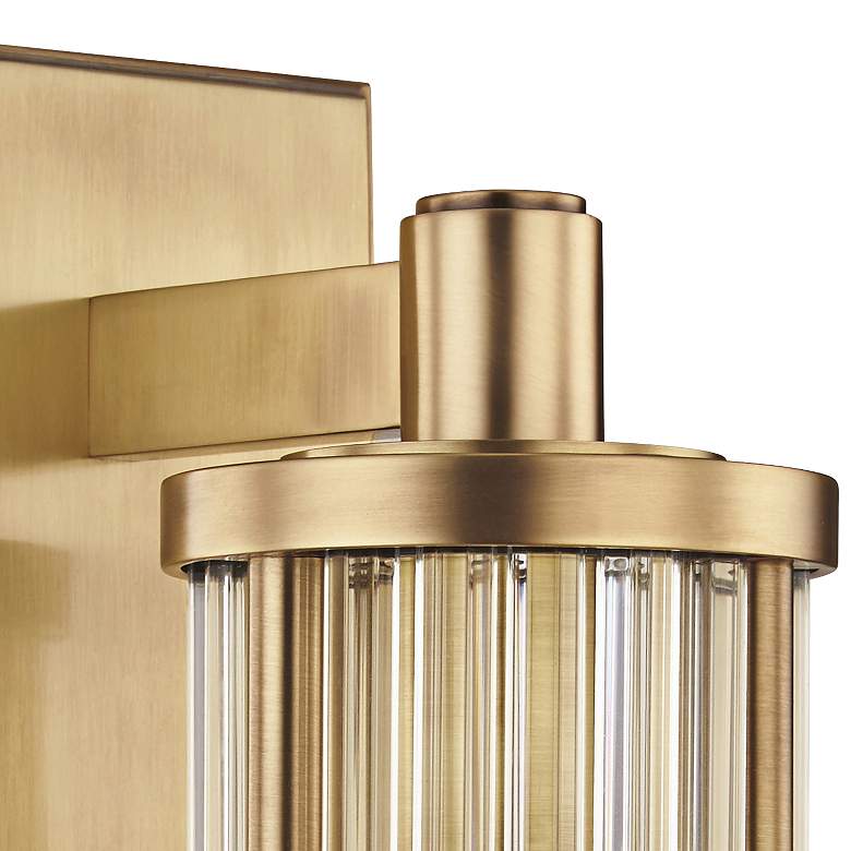 Image 2 Hudson Valley Marley 14 1/4" High Aged Brass Wall Sconce more views