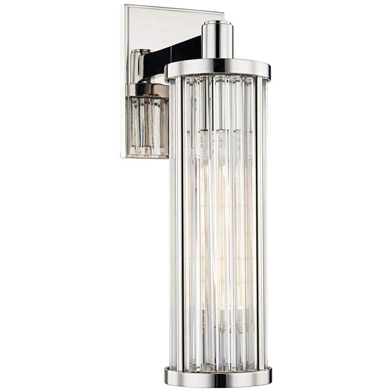 Image 1 Hudson Valley Marley 14 1/4 inchH Polished Nickel Wall Sconce