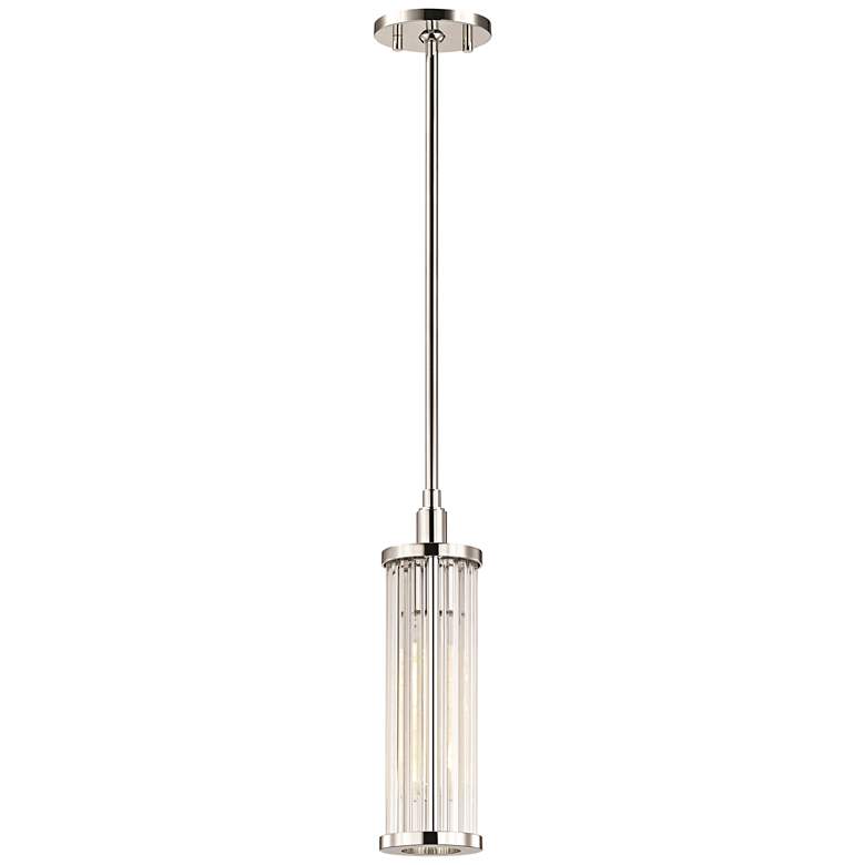 Image 1 Hudson Valley Marley 4" Wide Polished Nickel Mini Pendant