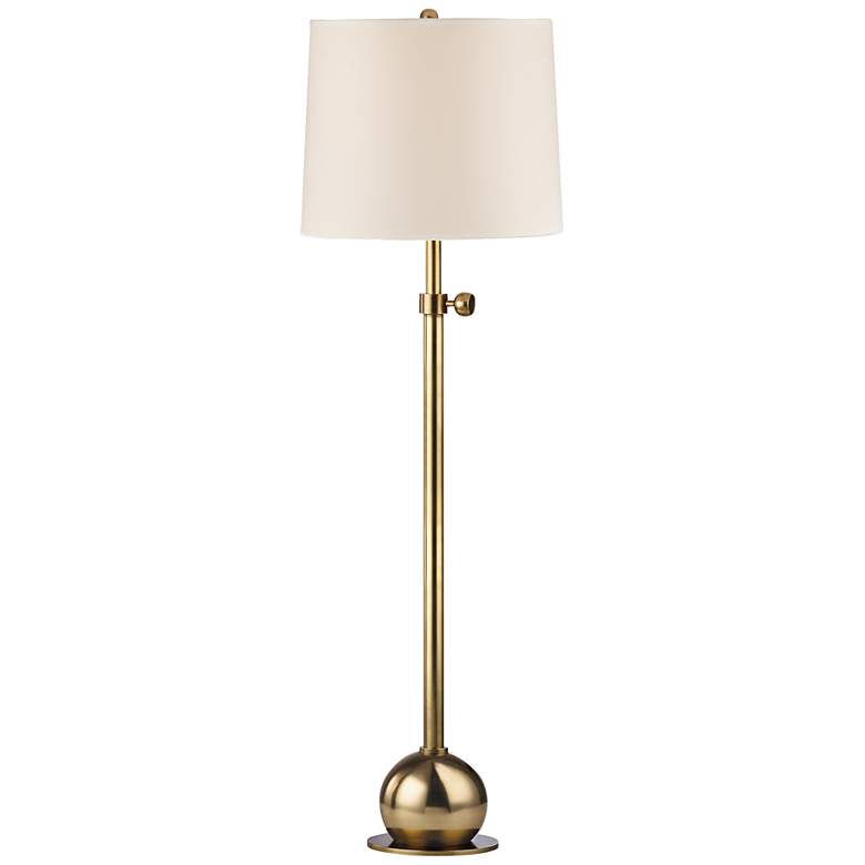 Image 1 Hudson Valley Marshall Vintage Brass Adjustable Floor Lamp
