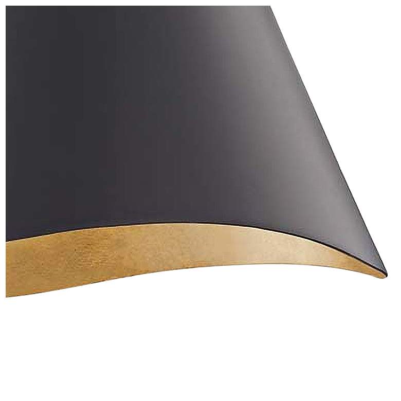 Image 3 Hudson Valley Martini 13" Gold Leaf and Black Modern Pendant Light more views